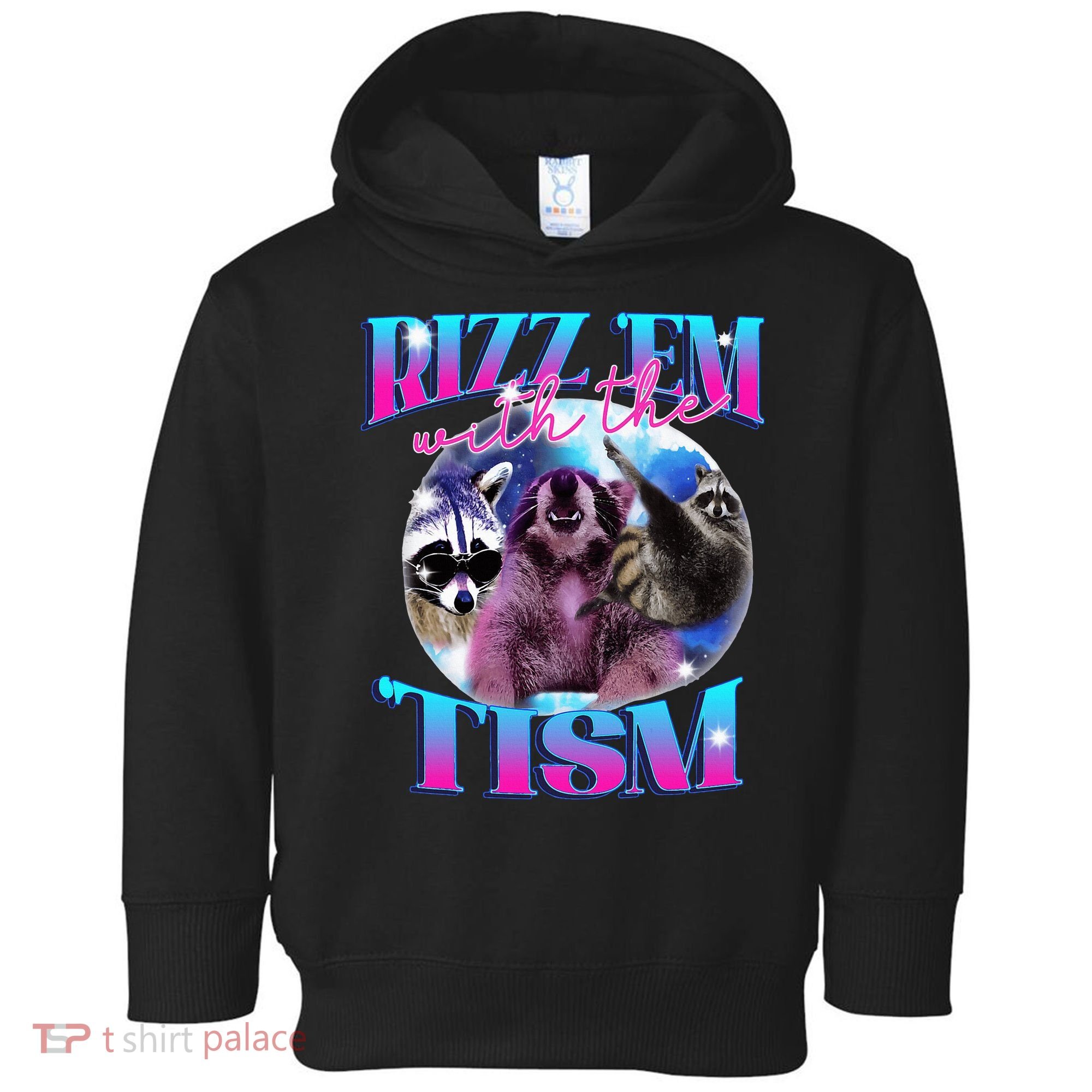 Autism Funny Rizz Em With The Tism Meme Autistic Opossum Toddler Hoodie