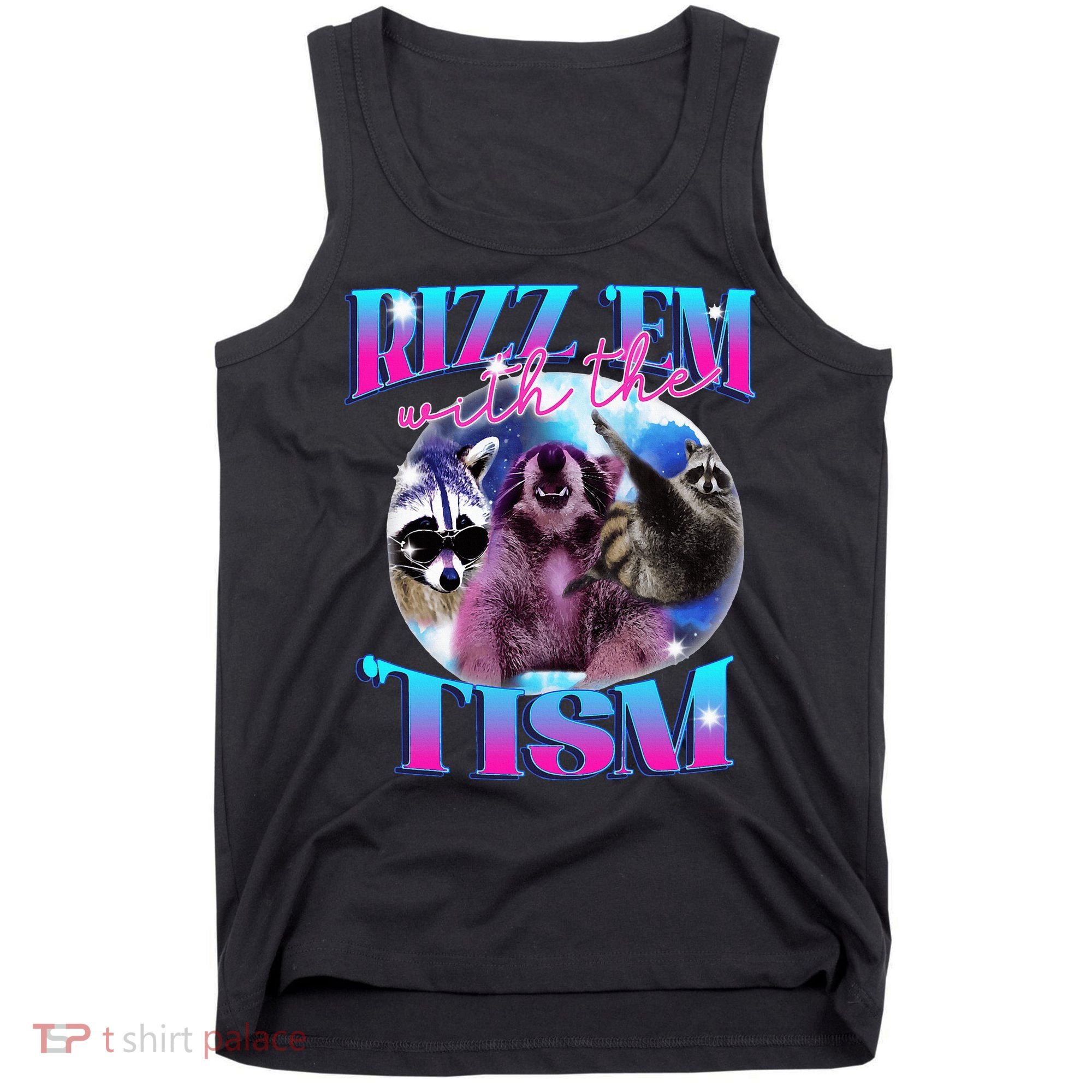 Autism Funny Rizz Em With The Tism Meme Autistic Opossum Tank Top
