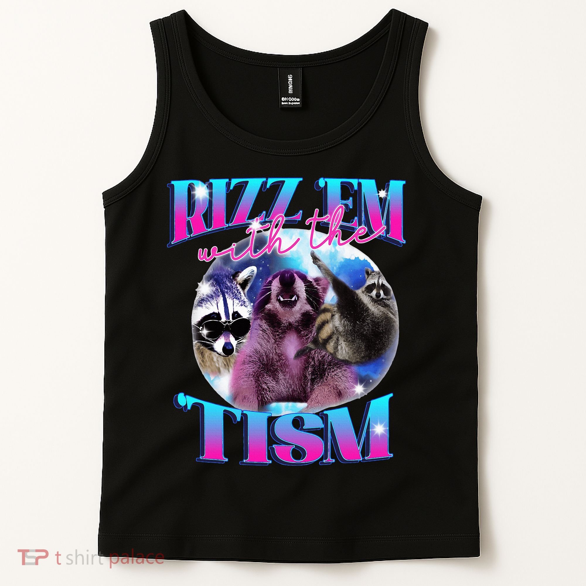 Autism Funny Rizz Em With The Tism Meme Autistic Opossum Tank Top