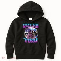 Autism Funny Rizz Em With The Tism Meme Autistic Opossum Kids Hoodie thumb 0