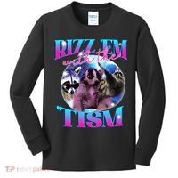 Autism Funny Rizz Em With The Tism Meme Autistic Opossum Kids Long Sleeve Shirt thumb 0