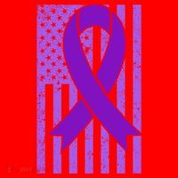 American Flag Ribbon Purple Sarcoidosis Awareness Great Gift Santa Hat thumb 1