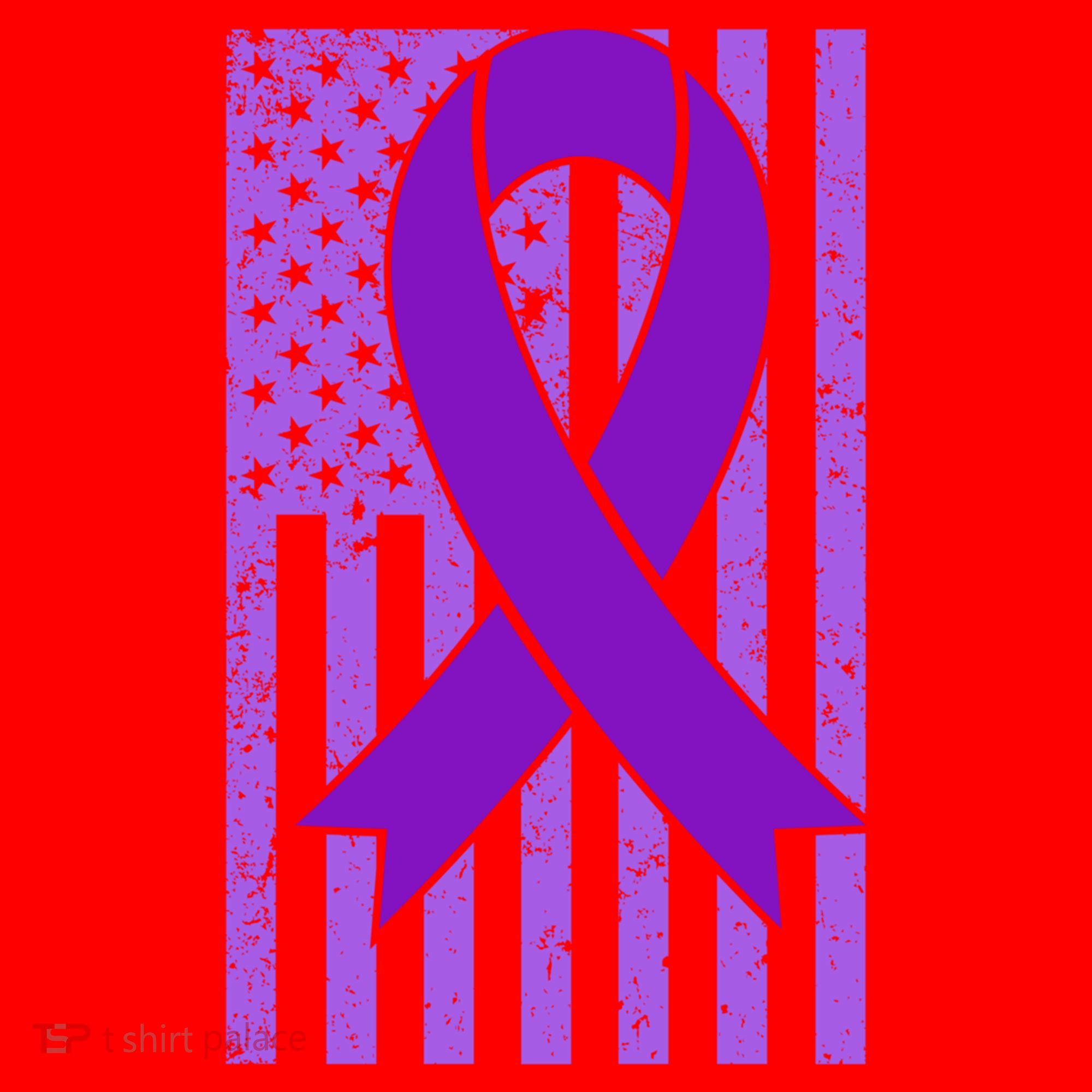 American Flag Ribbon Purple Sarcoidosis Awareness Great Gift Santa Hat