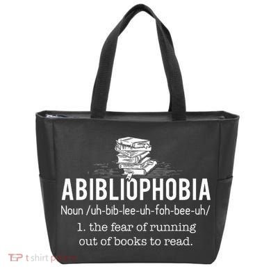 Abibliophobia Funny Reading Bookworm Reader Gift Tote Bag