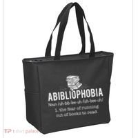 Abibliophobia Funny Reading Bookworm Reader Gift Tote Bag thumb 2