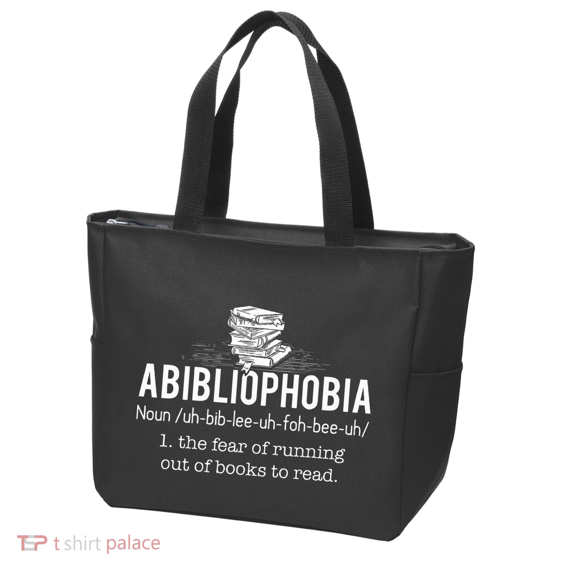 Abibliophobia Funny Reading Bookworm Reader Gift Tote Bag