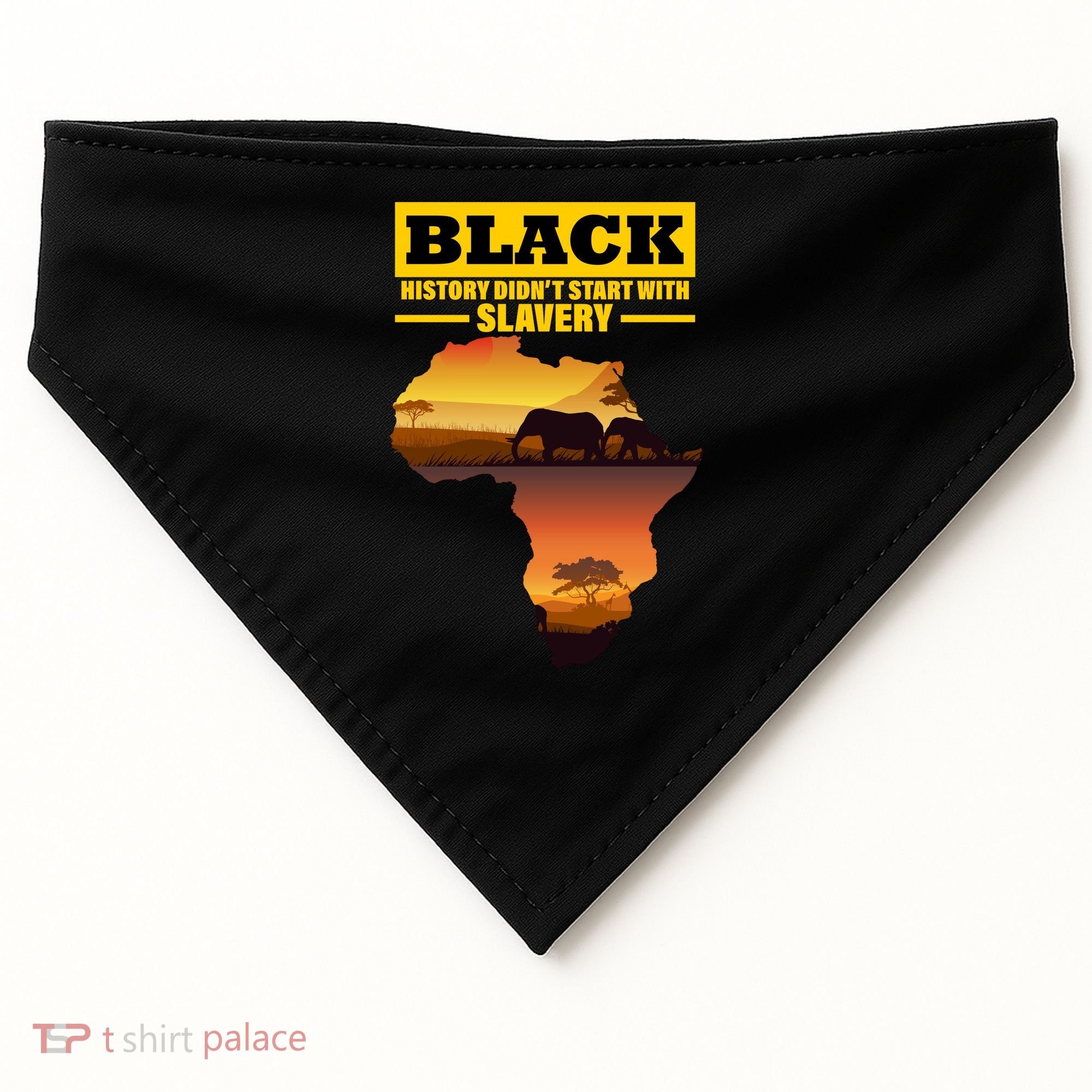 Africa Pride Black History Didn't Start With Slavery USA-Made Doggie Bandana
