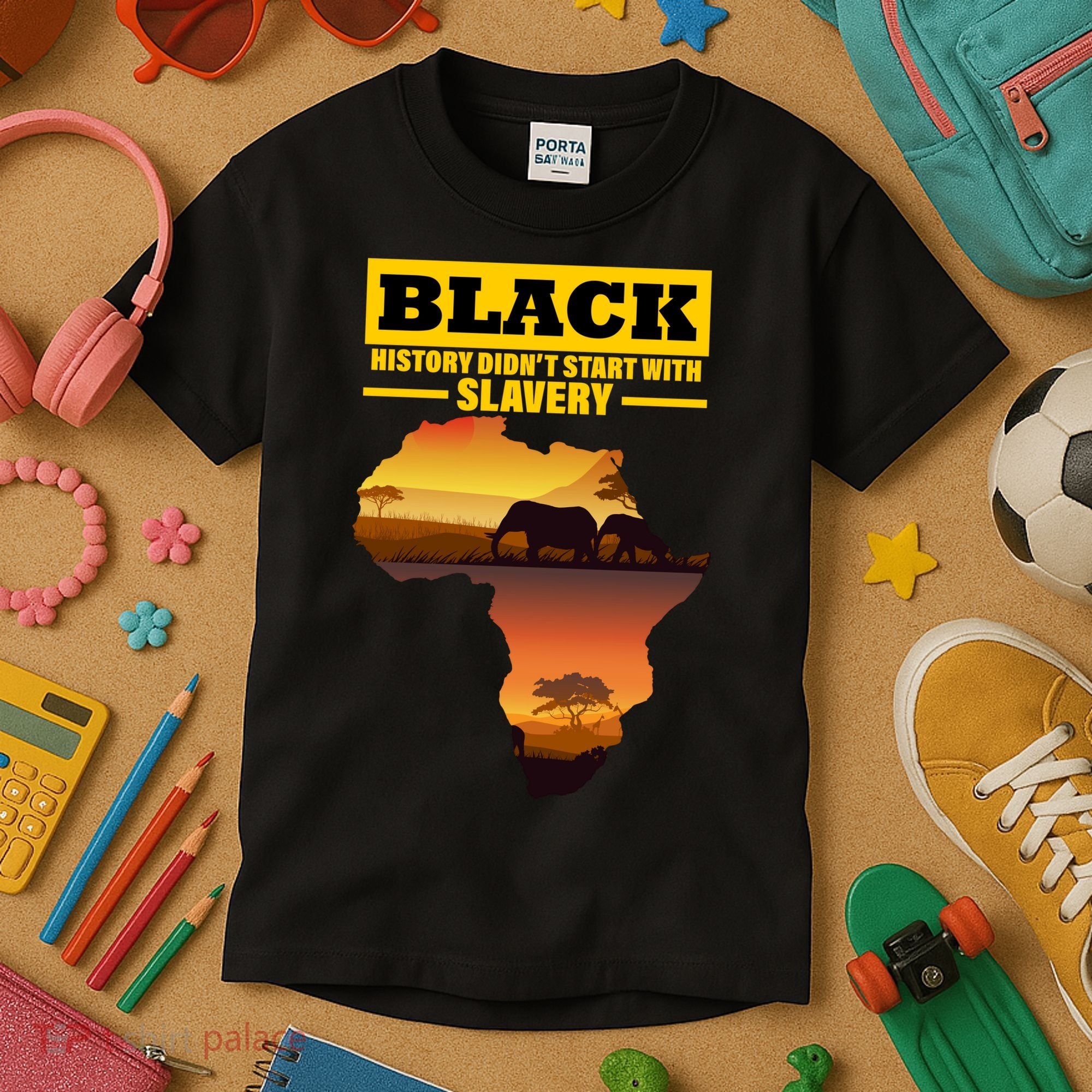 Africa Pride Black History Didn't Start With Slavery Kids T-Shirt