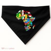 Africa Proud African Country Flags   USA-Made Doggie Bandana thumb 0