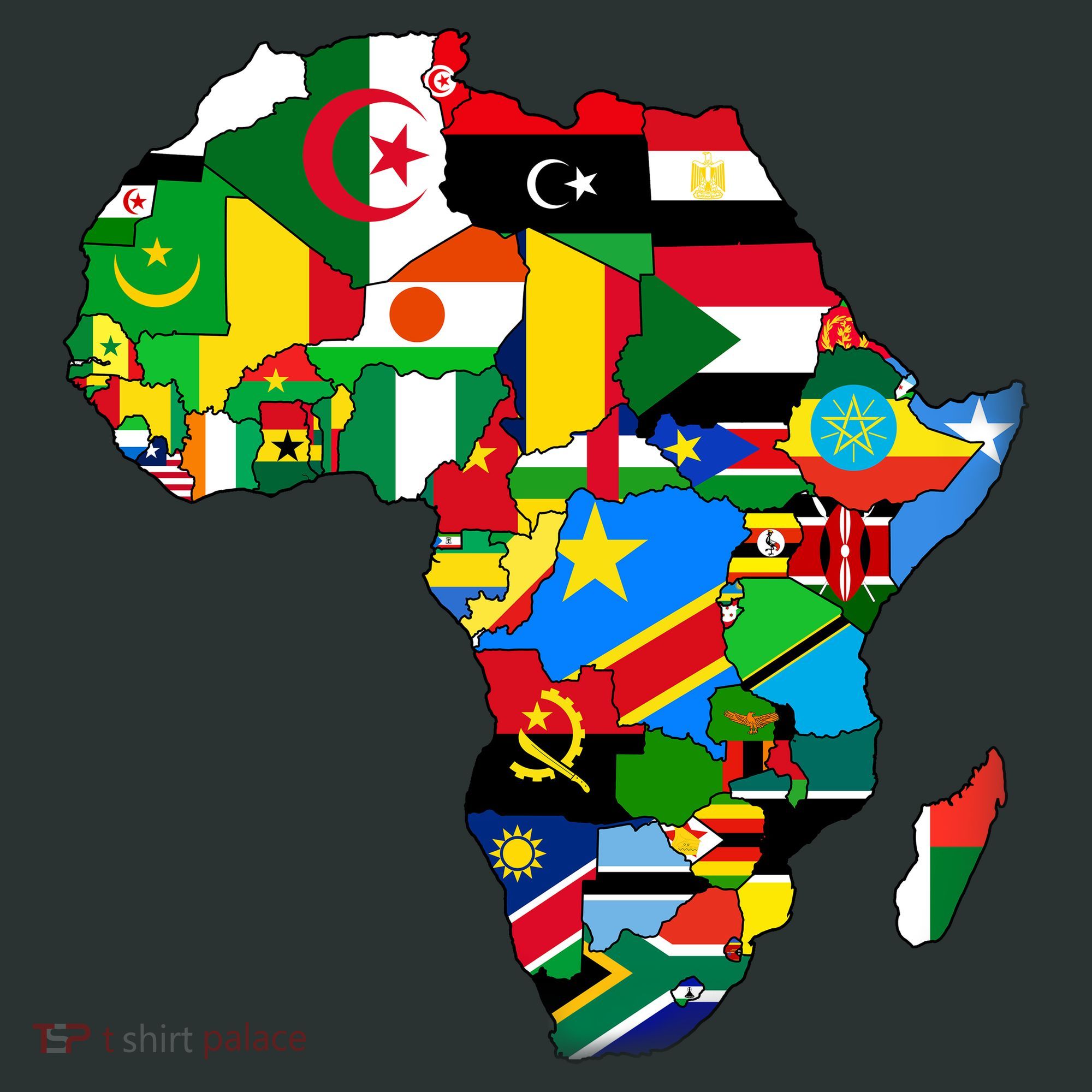 Africa Proud African Country Flags   Hoodie