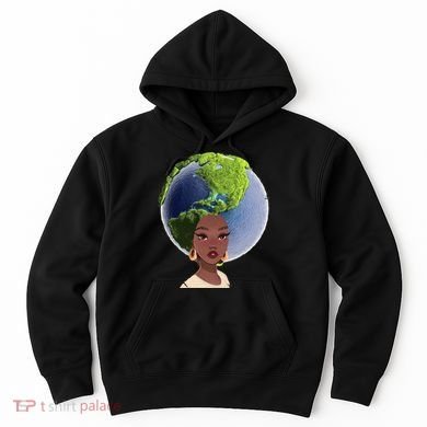 African American Afro World Earth Hoodie