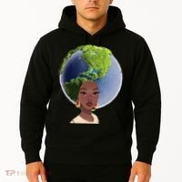 African American Afro World Earth Hoodie thumb 2