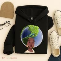 African American Afro World Earth Hoodie thumb 4