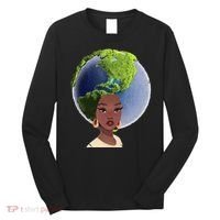 African American Afro World Earth Long Sleeve Shirt thumb 0