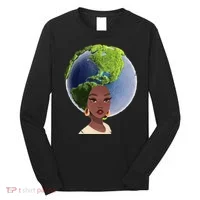African American Afro World Earth Long Sleeve Shirt thumb 0