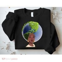 African American Afro World Earth Sweatshirt thumb 2