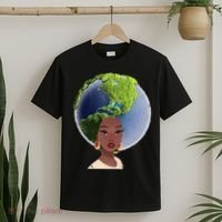 African American Afro World Earth T-Shirt thumb 2
