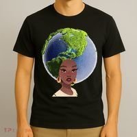 African American Afro World Earth T-Shirt thumb 3