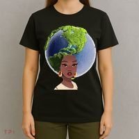 African American Afro World Earth T-Shirt thumb 4