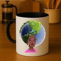 African American Afro World Earth Coffee Mug thumb 4