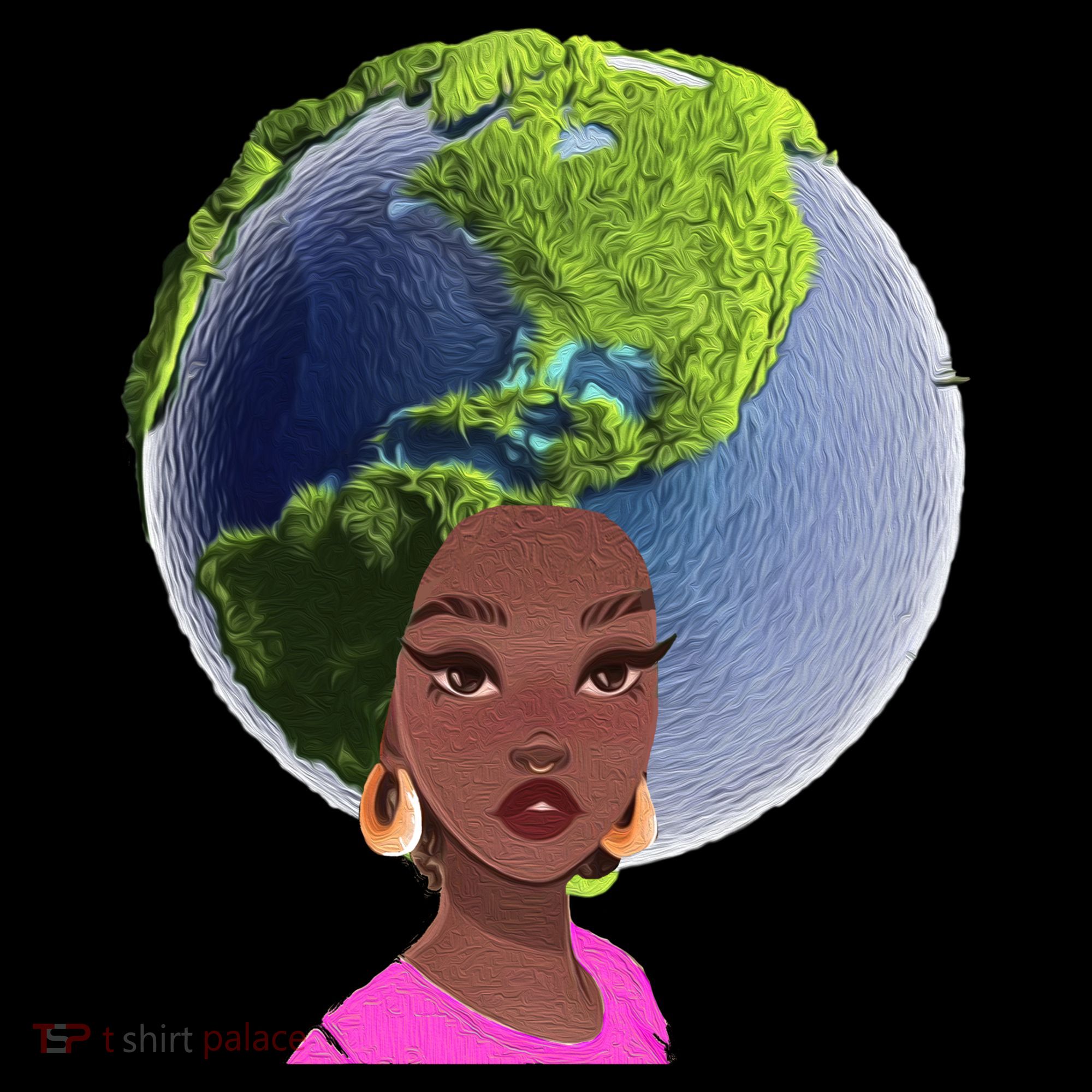 African American Afro World Earth Coffee Mug