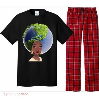 African American Afro World Earth Pajama Set