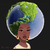African American Afro World Earth Women's Hoodie thumb 2