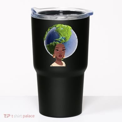 African American Afro World Earth Tumbler