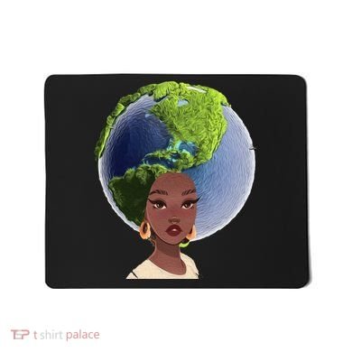 African American Afro World Earth Mousepad