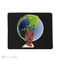 African American Afro World Earth Mousepad thumb 0