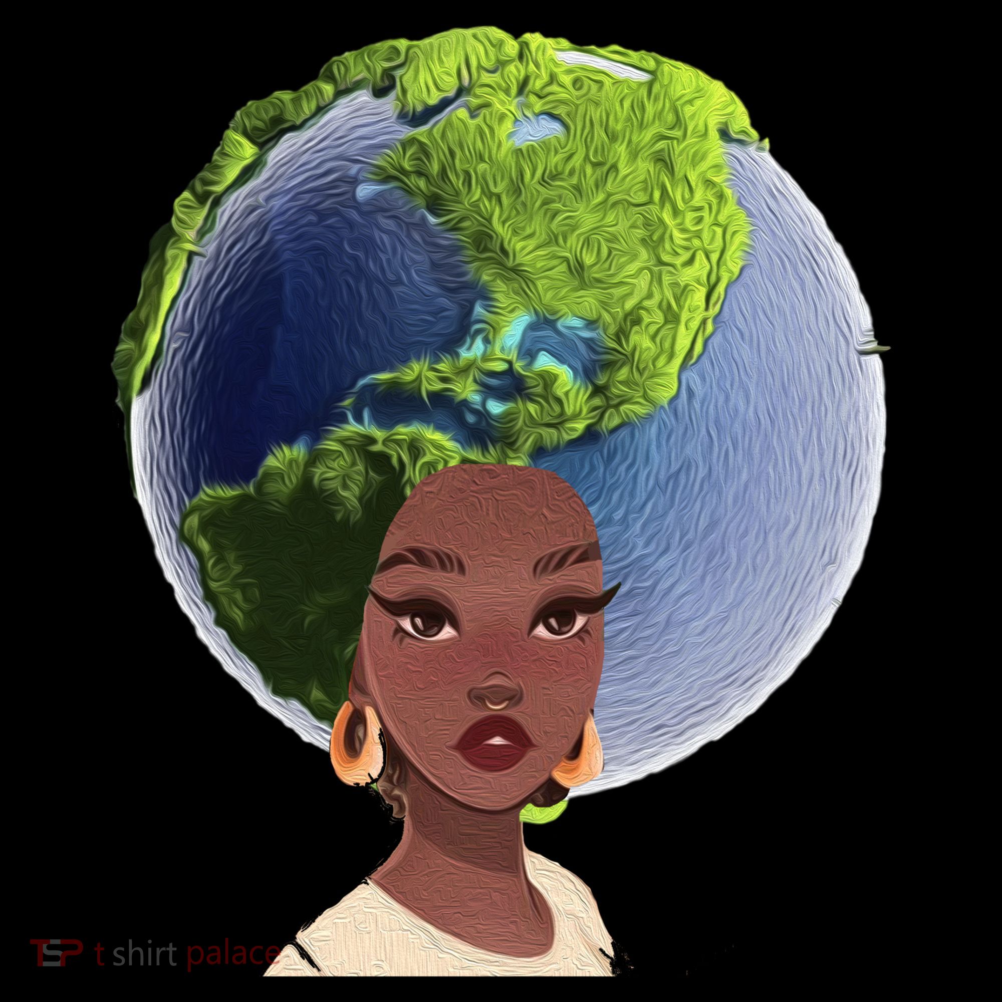 African American Afro World Earth Mousepad
