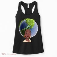 African American Afro World Earth Women's Tank Top thumb 0