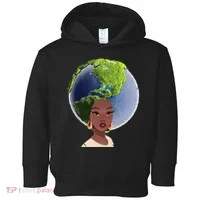 African American Afro World Earth Toddler Hoodie thumb 0