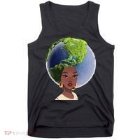 African American Afro World Earth Tank Top thumb 0