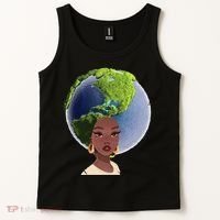 African American Afro World Earth Tank Top thumb 2