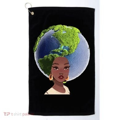 African American Afro World Earth Golf Towel