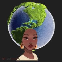 African American Afro World Earth Golf Towel thumb 3