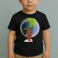 African American Afro World Earth Toddler T-Shirt thumb 2