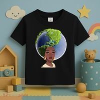 African American Afro World Earth Toddler T-Shirt thumb 3