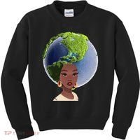 African American Afro World Earth Kids Sweatshirt thumb 0