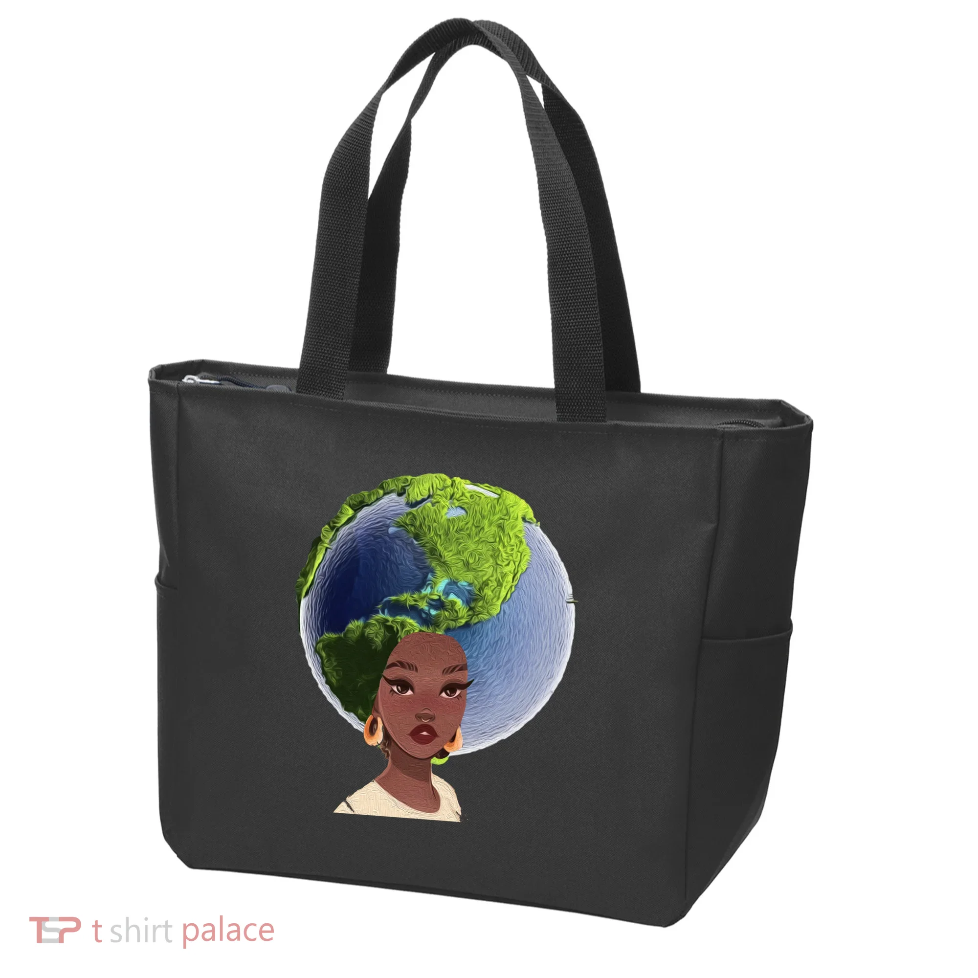 African American Afro World Earth Tote Bag