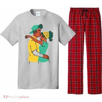 African American Couple Pajama Set