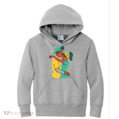 African American Couple Kids Hoodie