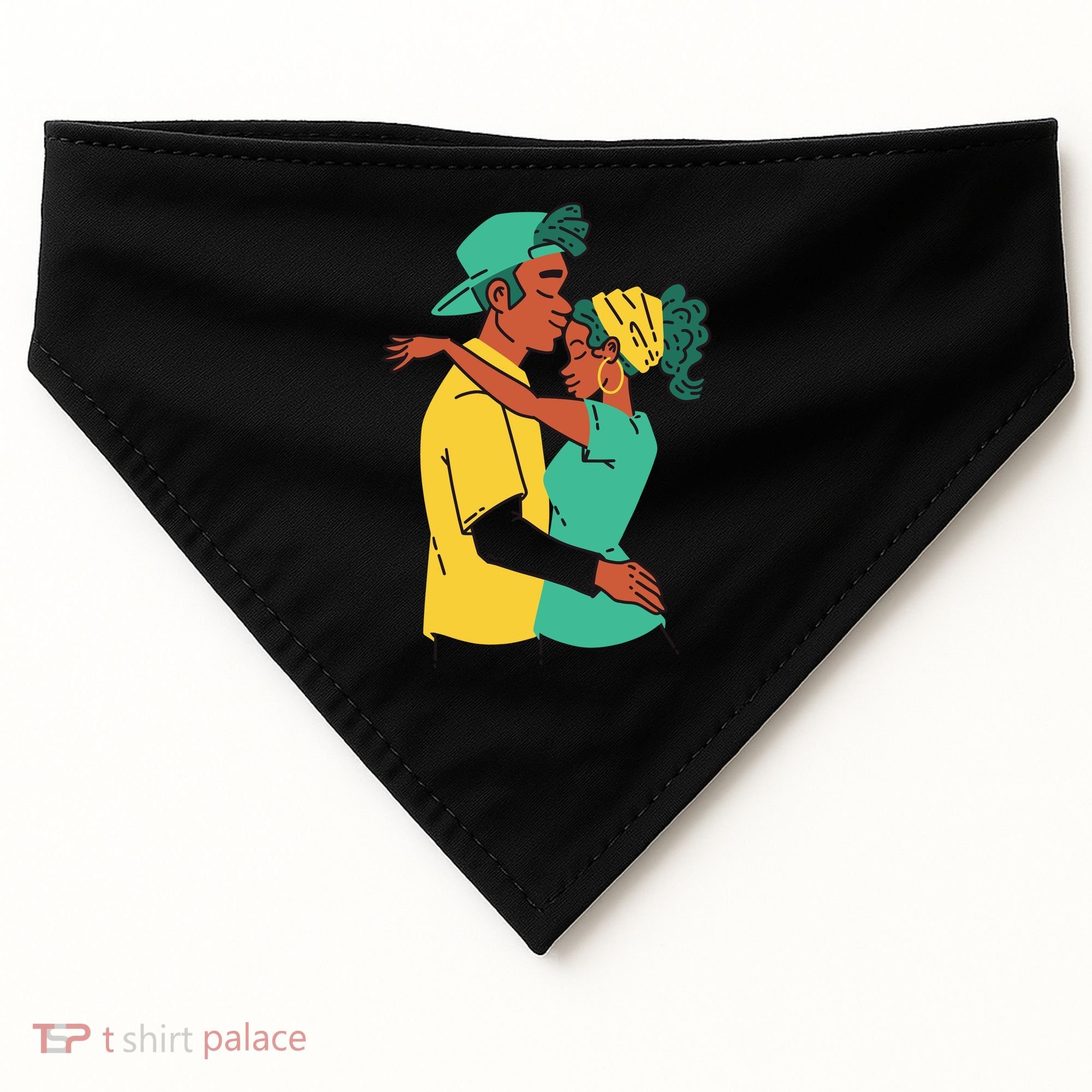 African American Couple USA-Made Doggie Bandana