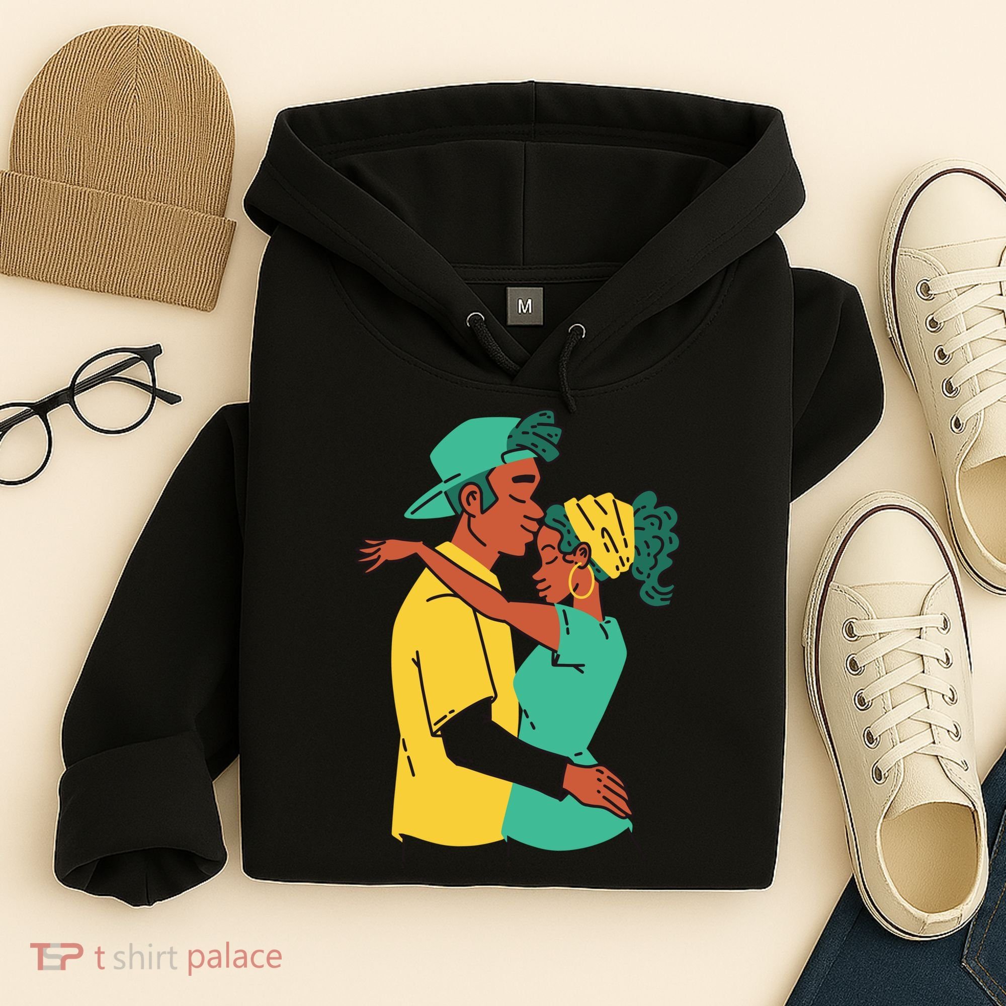 African American Couple Hoodie