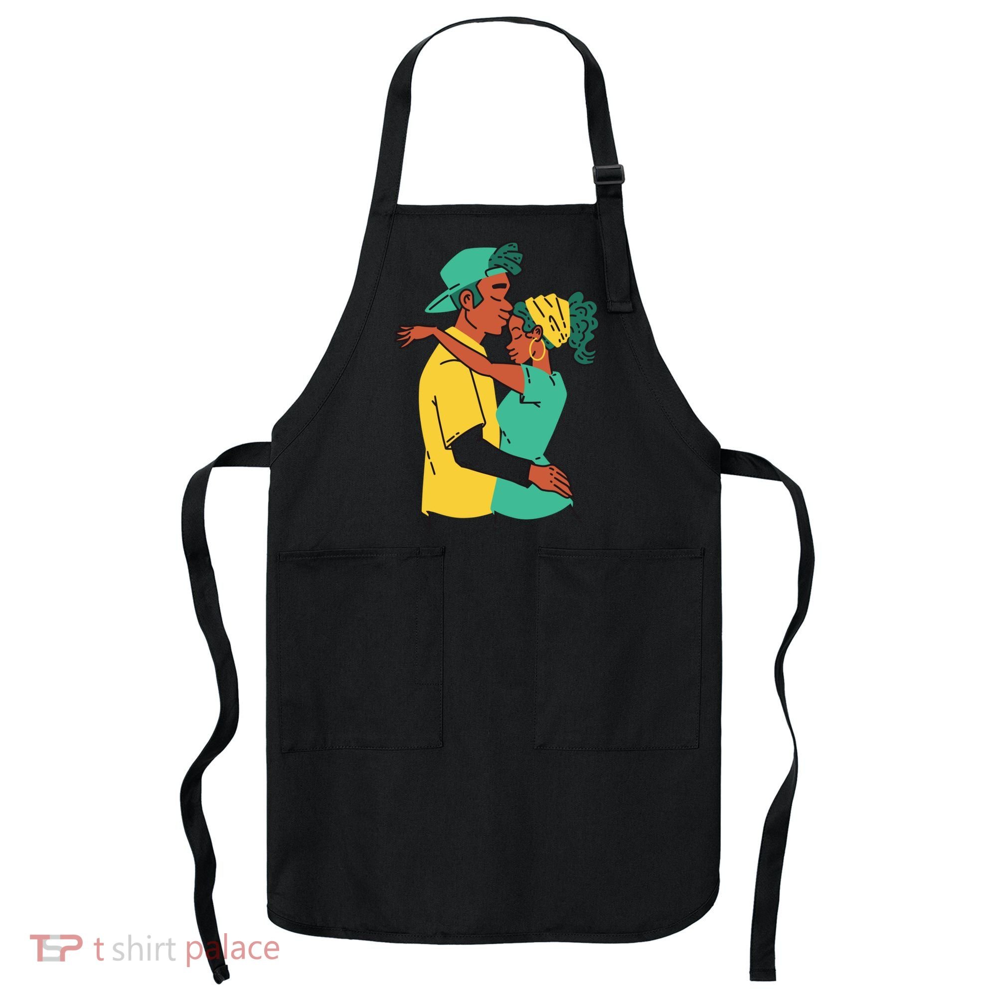 African American Couple Apron