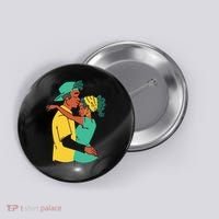 African American Couple Button thumb 0