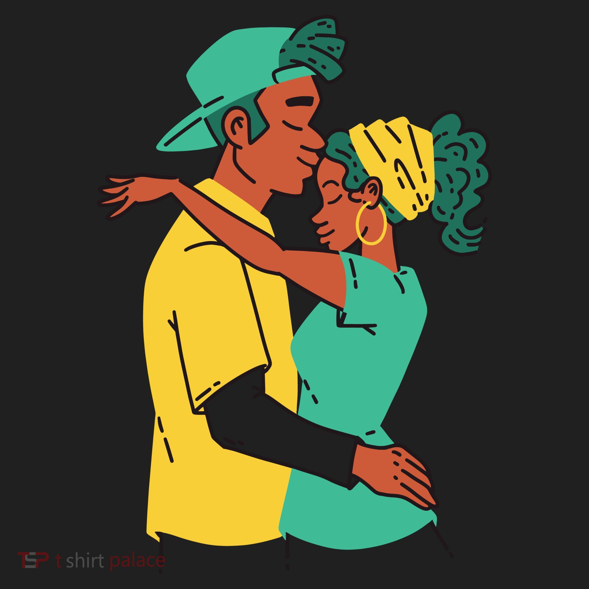 African American Couple Beanie