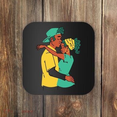 African American Couple Coaster