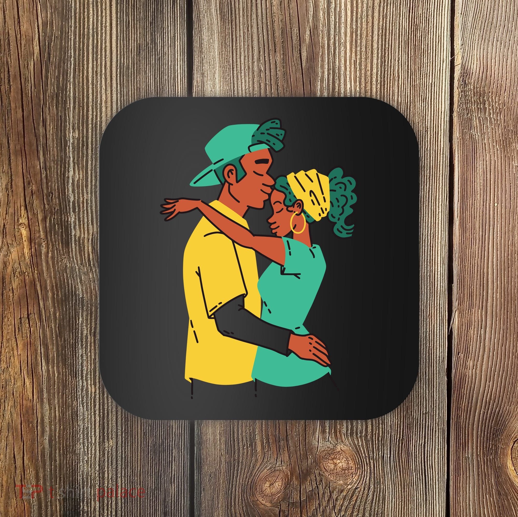 African American Couple Coaster